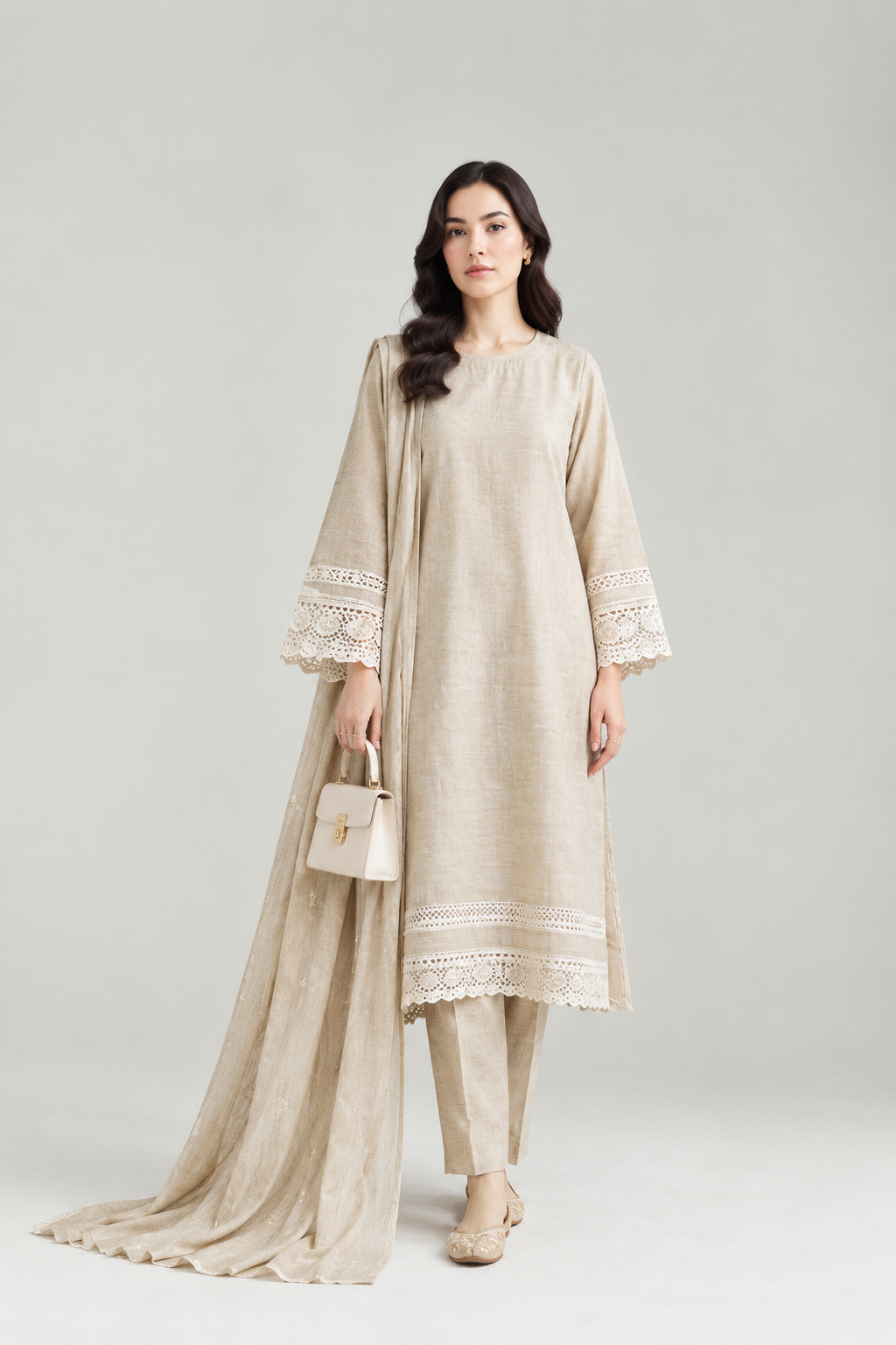 Classic Beige Khaddar