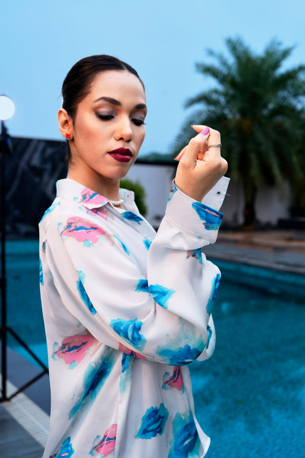 Raw Silk Button Down Shirt