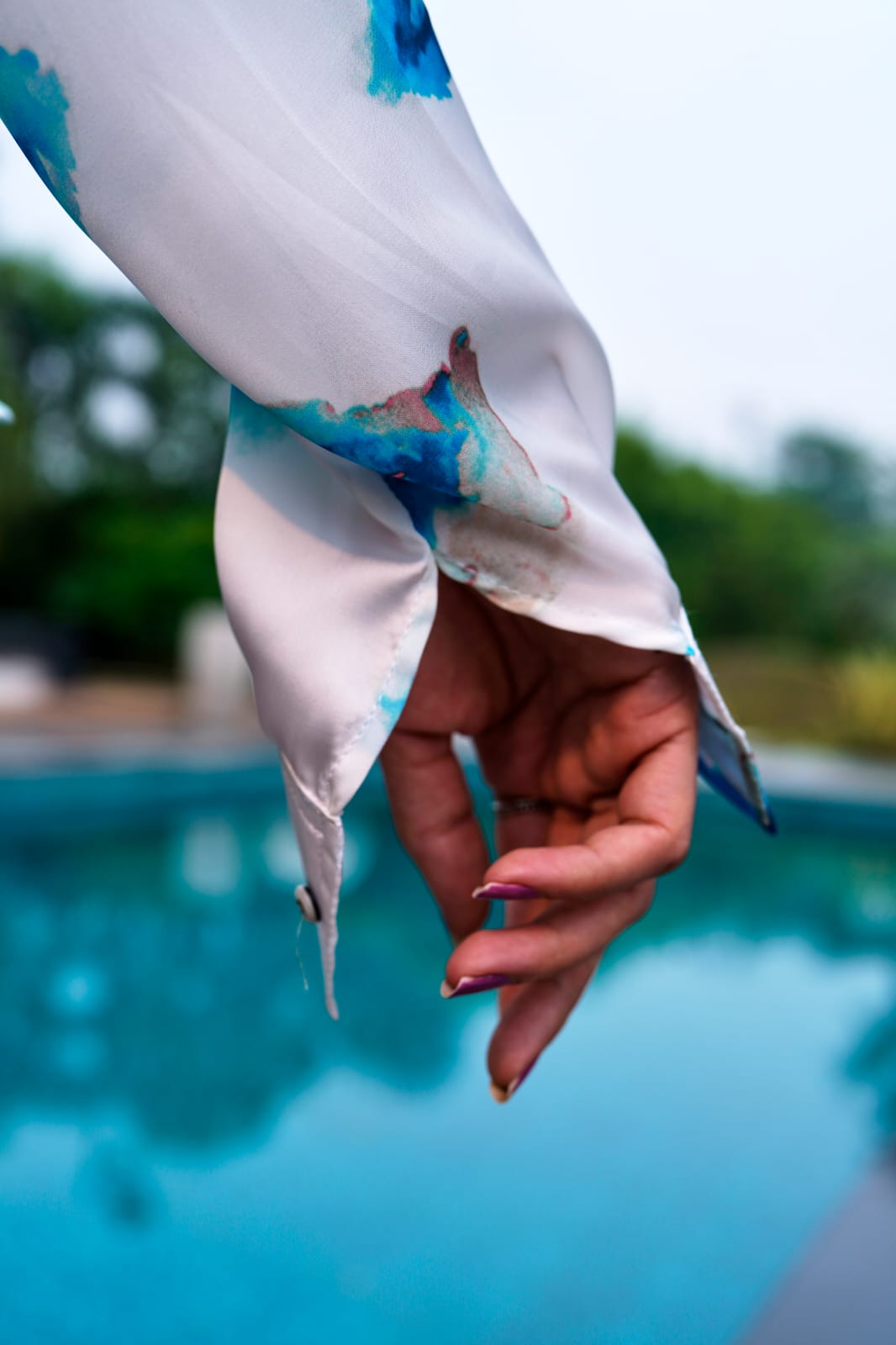 Raw Silk Button Down Shirt