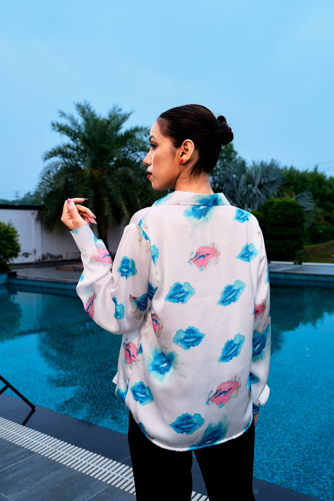 Raw Silk Button Down Shirt